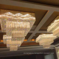 Luxury hotel restaurant gold big custom ceiling lamp